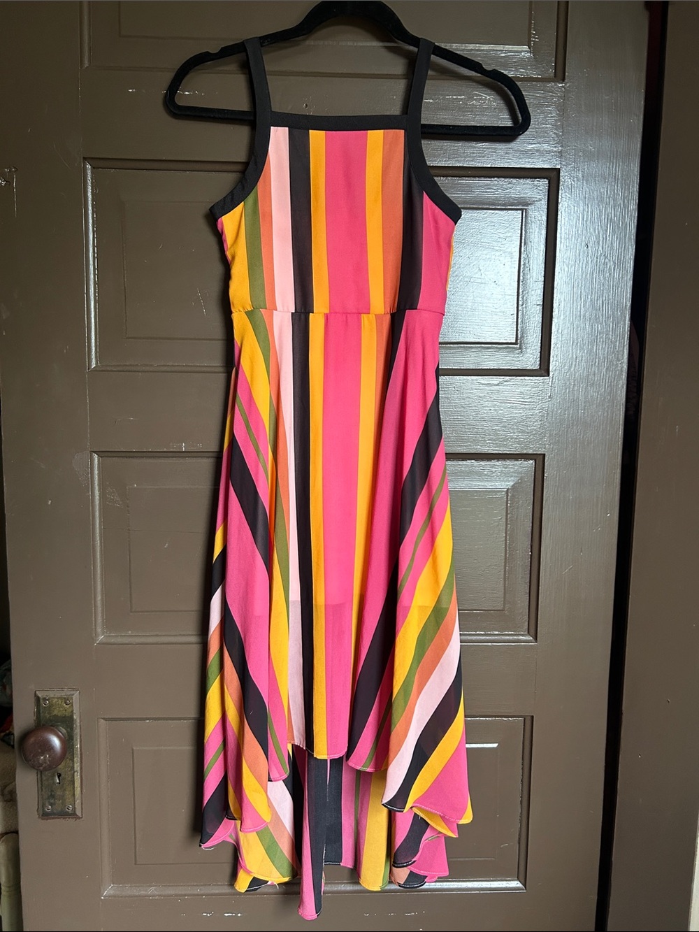 GB girls Multicolor Striped High-Low Dress